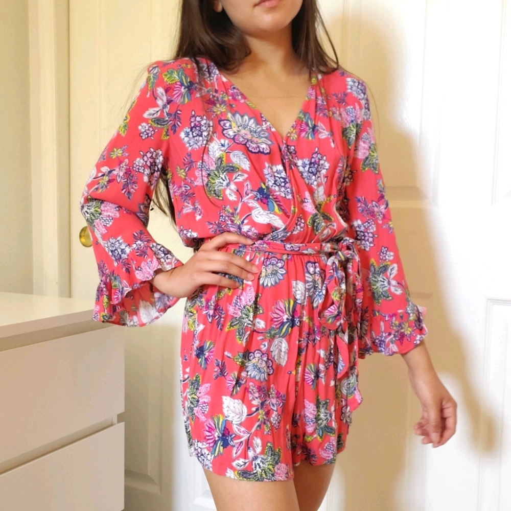 Floral Ruffle Romper